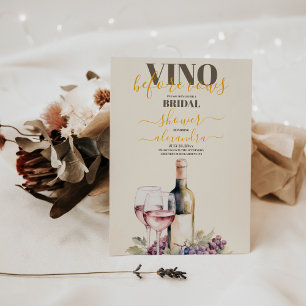 Vino Before Vows Bridal Shower Bachelorette Invitation