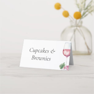 Vino before Vows Bridal Shower Buffet Food Label Place Card