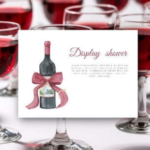 Vino before Vows Bridal shower Display shower Enclosure Card