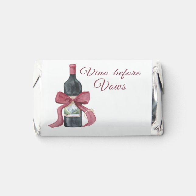 Vino before vows Bridal Shower Hershey's Miniatures (Front)