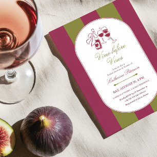 Vino Before Vows Bridal Shower Invitation