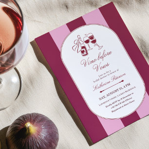 Vino Before Vows Bridal Shower Invitation