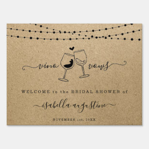 Vino Before Vows Bridal Shower Welcome Sign