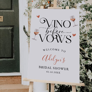 Vino Before Vows Bridal Shower Welcome Sign