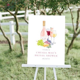 Vino Before Vows Bridal Shower Welcome Sign