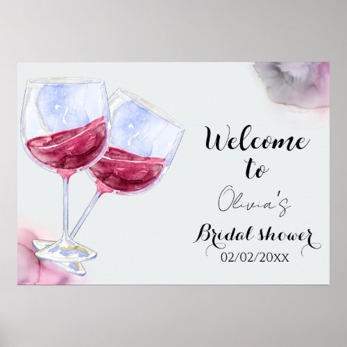  vino before vows bridal shower welcome sign