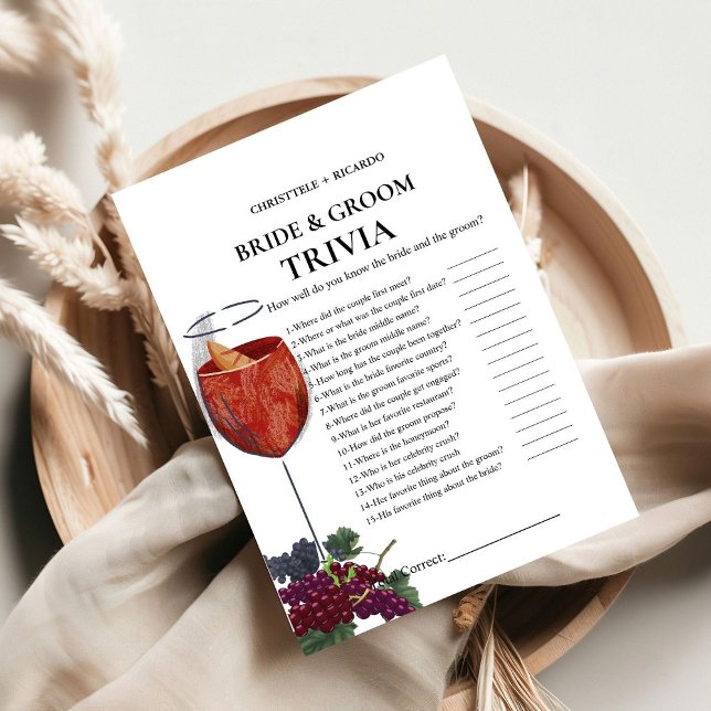 Vino before vows bride & Groom Trivia Game Card (Creator Uploaded)