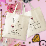 Vino Before Vows Bridesmaid Bachelorette Party Tote Bag<br><div class="desc">Vino Before Vows Bridesmaid Name Bachelorette Party. Vino before Vows on the front and Bridesmaid on the back are in a set elegant script - other roles are also available in this collection. The rest of the text you can easily personalise.</div>