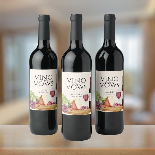 Vino before Vows Charcuterie Board Bridal Shower Wine Label