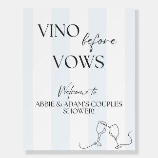 Vino Before Vows Couples Shower Welcome Sign