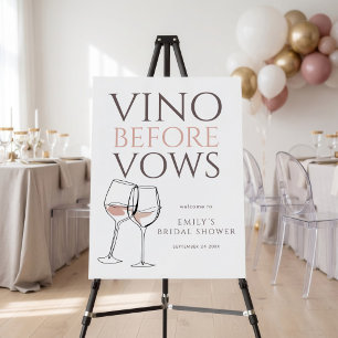 Vino Before Vows Doodle Wine Welcome Bridal Shower Foam Board