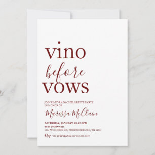 Vino Before Vows Invitation