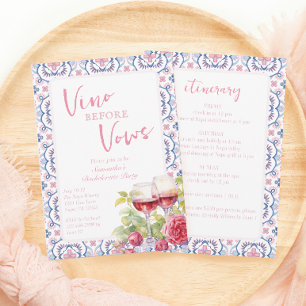 Vino Before Vows Napa Bachelorette Invitation