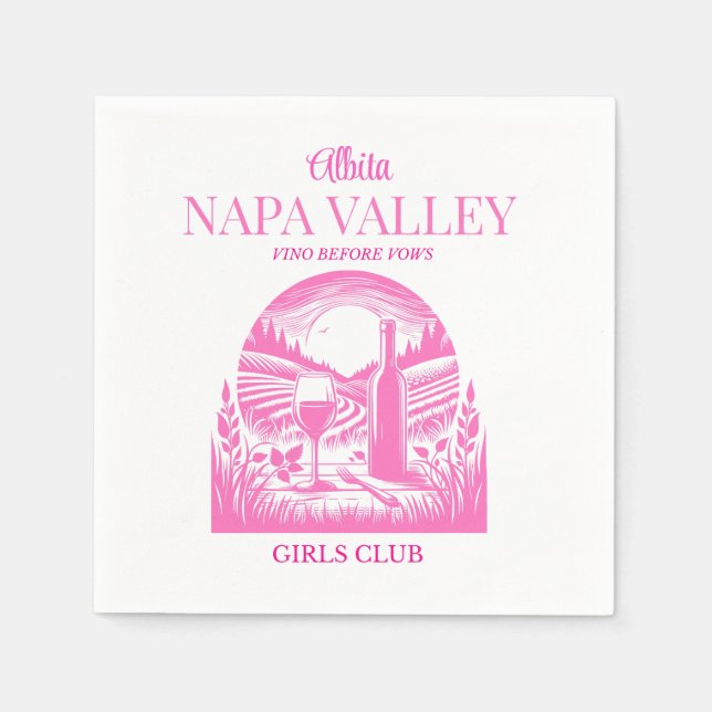 vino before vows napa napkins (Front)