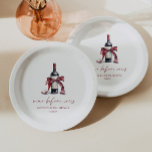 Vino Before Vows Red Wine Bottle Bow Bridal Shower Paper Plates<br><div class="desc">These are Vino Before Vows Red Wine Bottle Bow Bridal Shower Paper Plates!</div>