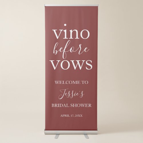 Vino Before Vows Welcome Sign  Burgundy Red 