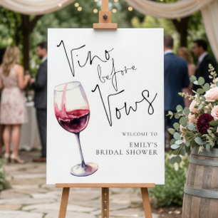 Vino Before Vows Welcome to Bridal Shower Foam Board