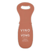 Vino Before Vows Wine Bachelorette Personalized Wine Bag (Front Flat)