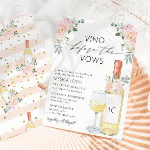 Vino Before Vows Wine Bridal Shower Invitation