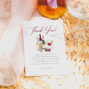 Vino Before Vows Wine Bridal Shower Thank You Card