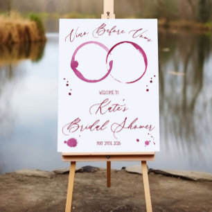 Vino Before Vows, Wine, Bridal Shower Welcome Foam Board