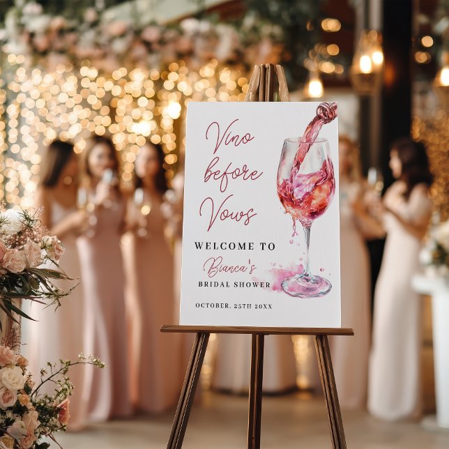 Vino Before Vows Wine Bridal Shower Welcome Foam Board (Vino Before Vows Wine Bridal Shower Welcome Foam Board)