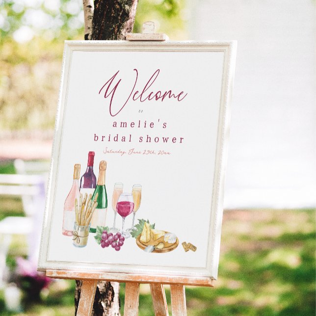 Vino Before Vows Wine Bridal Shower Welcome Sign (Creator Uploaded)