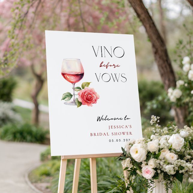 Vino Before Vows Wine Bridal Shower Welcome Sign (Creator Uploaded)