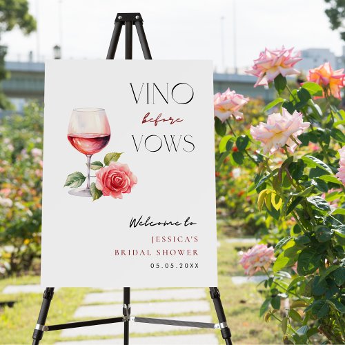 Vino Before Vows Wine Bridal Shower Welcome Sign