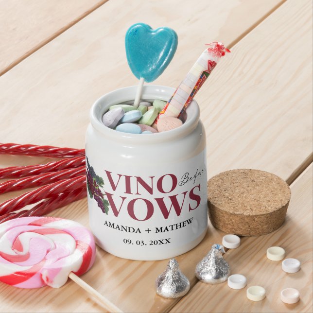 Vino before vows WIne Tasting bridal shower Candy Jar (In Situ)