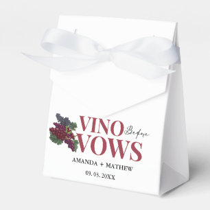 Vino before vows WIne Tasting bridal shower Favor Boxes