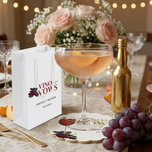 Vino before vows WIne Tasting bridal shower Gift Bag (Creator Uploaded)