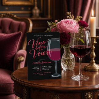 Vino Before Vows Wine Tasting Bridal Shower  Invitation