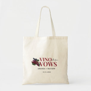 Vino before vows WIne Tasting bridal shower Tote Bag