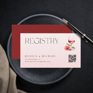 Vino Before Vows Wine Theme Bridal Shower Registry Enclosure Card