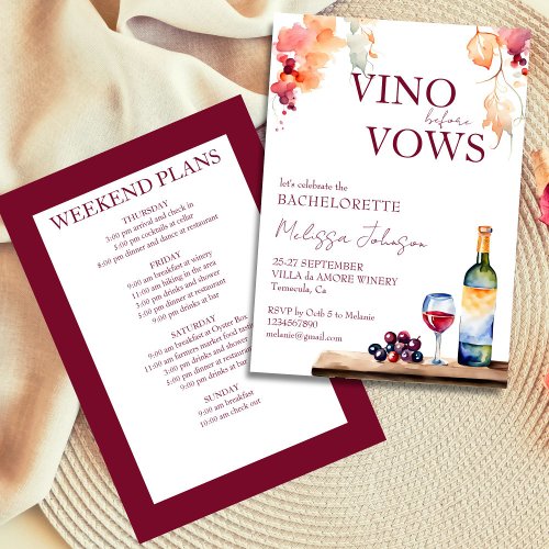 Vino before vows winery bachelorette template