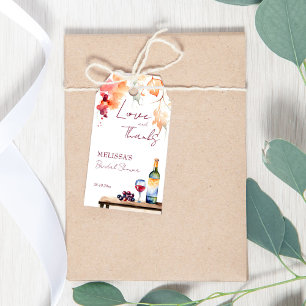Vino before vows winery bridal shower favor gift tags