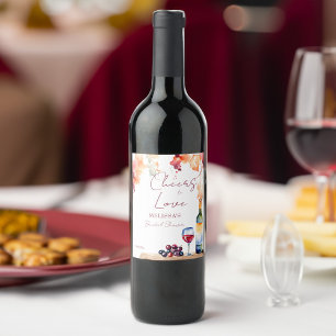 Vino before vows winery bridal shower favor wine label