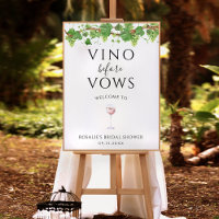 Vino Before Vows Winery Bridal Shower Welcome Sign