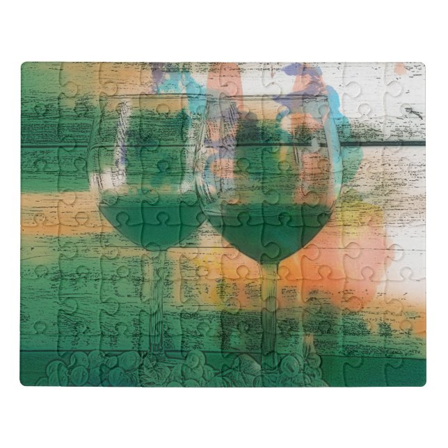 Vino in Green Puzzle (Puzzle Horizontal)