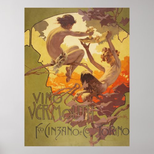 Vino Vermouth _ Italian Vintage Ad Poster