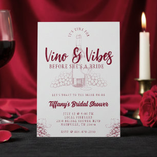 Vino & Vibes Bridal Shower Invitation