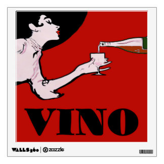 VINO-Vintage Style Lady Poster Wall Decal