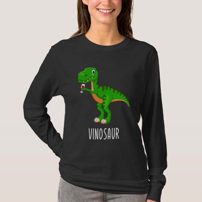 Vinosaur Dinosaur Rex Wine Festival Vino Bridesmai T-Shirt (Front)