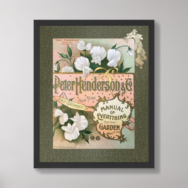 VINT 'RECYCLED ART' PRINT SEED CATALOG (Framed Front)