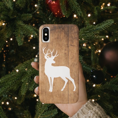 Vintaga Beauty Wood  Deer  iPhone XS Case