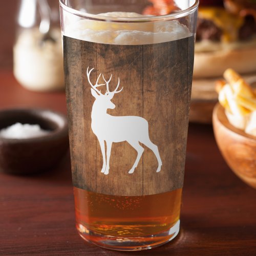 Vintaga Beauty Wood  Deer  Glass