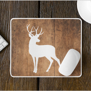 Vintaga Beauty Wood & Deer  Mouse Pad