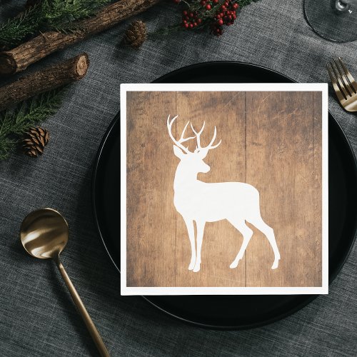 Vintaga Beauty Wood  Deer  Napkins