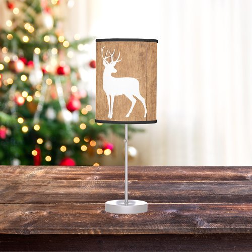 Vintaga Beauty Wood  Deer  Table Lamp